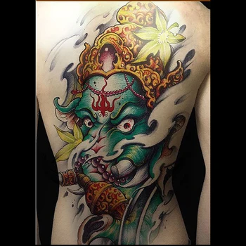Nepremokavé dočasné tetovanie super veľké plnej späť orgán maľovanie falošné tetovanie tmy lebky slon dragon tattoo veľké nálepky