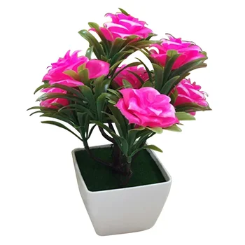 1Pc Bonsai Ploche Črepníkové Rastliny Umelé Kvety Dekoroch Domáce Dekorácie Ornament Domov Izba Tabuľka Štádium Dekor