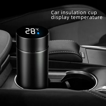 500 ML Prenosné Auto Smart Fľašu Termosky Zobrazenie Teploty Pohár Pre Hyundai GENESIS Coupe GV80 G70 G90 G80 S Logom Tepelnej Hrnček