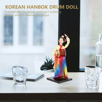 Kórejský Dollhanbok Figurinefigurevintage Rodnej Južnej Dávnych Plyšové Retro Roztomilý Tradičné Hodváb Odev Koreann Šaty Háčkovanie