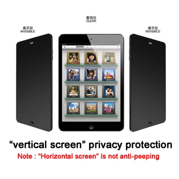 Ochrana osobných údajov Screen Protector Pre iPad 10.2 Pro 11 12.9 2021 Vzduchu 4/5 10.9 10. Gen 2022 Vzduchu 3 10.5 9.7 palca Matný PET Anti-Peep Film