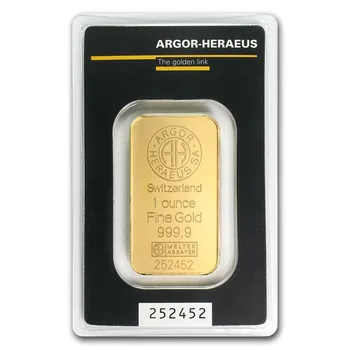 24K Zlatom Swiss 1 Unca Argor-Heraeus Gold Bar Pamätné Mince v Cudzej Mene Darčeky Mince Zlata Zber