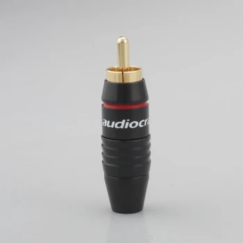 Doprava zdarma 50 ks Kvalitných Audiocrast Konektor RCA na Spájkovanie RCA Adaptér 24K Zlatom Audio Konektor