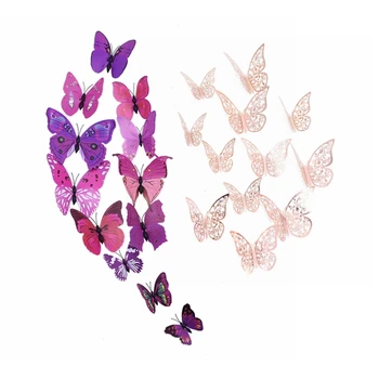 12/24pcs 3D Butterfly Samolepky na Stenu Roztomilý Motýle, Stena Nálepky na Stenu Umenia pre Deti, Spálne, Domáce Dekorácie Na Stenu