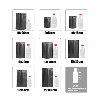 Super Pôvodné Vlastné Tlač Black Doypack Zip Lock Tašky Pre Potravinársky Balenia Hliníkové Zips Vreciek