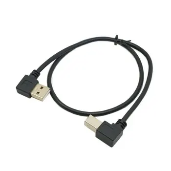 Správny a Ľavý Uhol USB 2.0 A Samec na USB B Mužského Typu B BM Pravý Uhol Tlačiareň, skener 90 stupňov kábel, 50 cm 100 cm BM Šikmého Kábel