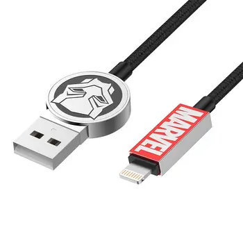 Marvel Iron Man Kapitán Amerika USB Kábel Na iPhone Rýchlo Nabíjačka Nabíjací Kábel Pre typu c, USB Kábel Drôt Tekutý Silikónový Kábel