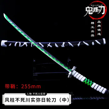 Démon Vrah 25.5 CM Mini Meč Katana Ruky Sunwheel Nôž Tanjirou Bambusu Anime Zbraň Modelu Ninja Deti Hračky, Cosplay Prop Darček