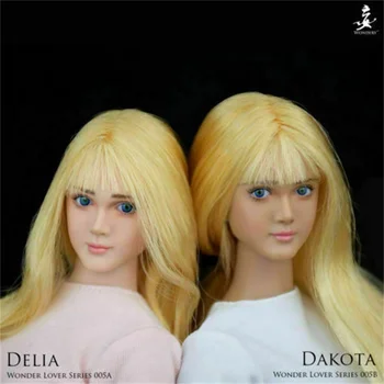 Na Sklade Milovník Série WLS005 1/6 Loli Delia/ Dakota Pohyblivé Oči Biela Blond Vlasy Hlavu Sculpt F 12