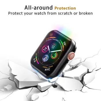 Puzdro Pre Apple Hodinky série 6/5/4/SE 44 mm 40 mm Kryt iWatch 3 42mm/38mm mäkké TPU Nárazníka Screen Protector Apple hodinky Príslušenstvo