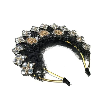 Ročník 1980 Štýl Halo Bohyne Headpiece Gothic Lolita Crystal Headdress Čelenka na Vlasy Príslušenstvo