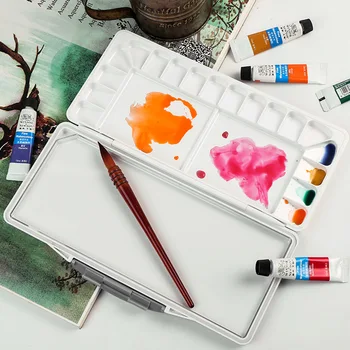33-grid Akvarelových Farieb Hydratačné Prenosné Veľká-kapacita Farba Box Flip-top Skladacie Gouache Akrylová Farba Umelecké potreby
