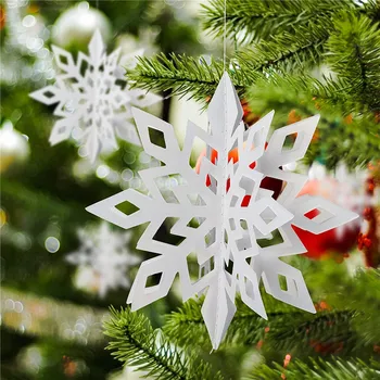 3D Snowflake Star Papier Vence, Vianočné Dekorácie pre Domov Nový Rok Darčeky Noel Xmas Party Dekor 2022 Navidad Stromček, Ozdoby