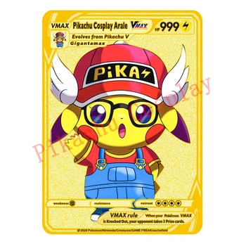 27 Štýly Pokémon Pikachu Cosplay Vegeta Goku Luff Radu Jojo Zlaté Kovové Hračky Záľuby Hobby, Zberateľstvo Herné Kolekcia Anime Karty