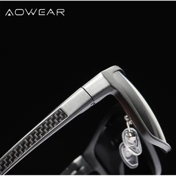 AOWEAR Luxusné Polarizované slnečné Okuliare Mužov Značky Dizajnér Hliníkové Námestie Retro Slnečné Okuliare Muž UV400 Ochranné Oculos Gafas