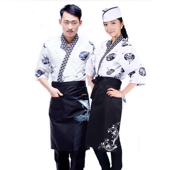 Nový Japonský šéfkuchár jednotné variť bundy Japonsko kuchár jednotné Japonské sushi ženy a muža nosenie kuchár Servic pracovné oblečenie