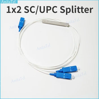 5 ks 1x2 SC/UPC Splitter Optický PLC Mini Oceľové rúry Typ 1*2 0,9 mm SM Jednom Režime Opitcal Splitter Konektor Doprava Zadarmo