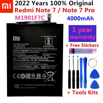 Originálne Náhradné Batérie Pre Xiao Redmi Note7 Poznámka 7 Pro M1901F7C BN4A Skutočné Telefónne Batérie 4000mAh+ Bezplatné Nástroje
