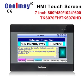 Coolmay TK6070FH HMI, Dotykový Displej 7 palcov 800*480 dotykový panel nové Ľudské Stroj Rozhranie 8 osi cnc hmi plc radič