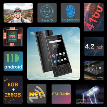 Unihertz TITAN SLIM 6GB 256 GB Smartphone Android Qwerty Klávesnicu, Dotykový Mobil s 8MP 48MP NFC 4100mAh Mobilný Telefón