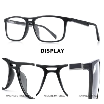 MERRYS DIZAJN Muži Fashion Square Okuliare Rámy Krátkozrakosť Predpis Optické Okuliare S2131