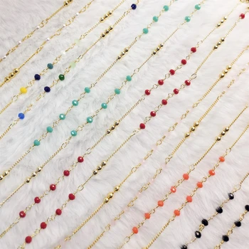 WT-BFN017 Obstarávania Trendy Bohemian crystal perličiek ideálny reťazca náhrdelník rôzne farby pre ženy, je jemné šperky