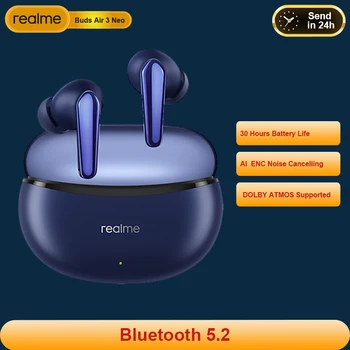 Realme Puky Vzduchu 3 Neo Slúchadlá 30 Hodín Využiť Čas Bluetooth 5.2 AI ENC Hovor tlmenia Hluku Latencie IPX5 Vodotesné Slúchadlá