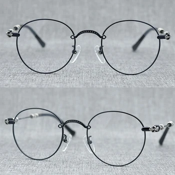 Kovové okuliare rám mužov okrúhle okuliare pre mužov všetkých svetelných predpis okuliare rám žien dekoratívne sklá