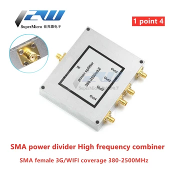 Power splitter SMA jeden bod štyri 380-2500MHz s vysokou frekvenciou štyri power splitter 3G/WIFI pokrytie