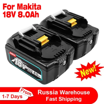 Makita 18V 6.0 8.0 Ah Nabíjateľná Batéria Pre Makita Náradie s LED Li-ion Výmena LXT BL1860 1850 volt 6000mAh