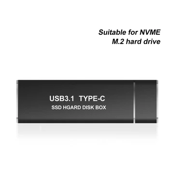 TISHRIC NGFF NVME M2 Typ-C, USB 3.1 Externý Pevný Disk Hdd Prípade Pevného Disku Prípade Hdd Enclosure Prenosný Pevný Disk Box