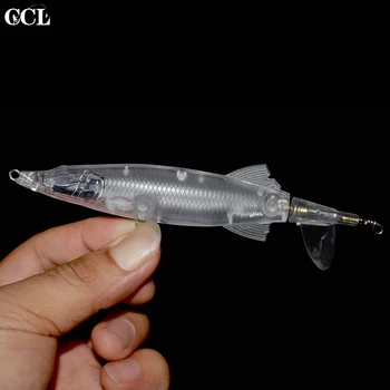 CCLTBA 12.5 13.5 cm g Prázdne Topwater Lákať Ťažké Plávajúce Nevyfarbené Bass Fishing Lure Riešiť DIY Rybárske Návnad