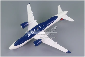 1:100 Delta Air Lines DELTA Airbus A220 Plastové Montáž Simulácia Cestujúcich v Lietadle Model 35 cm Model Lietadla