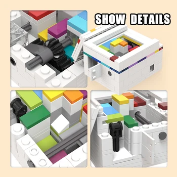 NOVÁ MOC stavebným Model Nastaviť Výzvou Dešifrovanie Box Rainbow Puzzle Box DIY Tehly Vzdelávacie Hračka Chlapec Darček