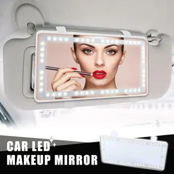 Interiéru vozidla Clonu make-up Zrkadlo Nastavte Dotykový displej S 60 Led Vyplniť Svetla vstavanú Batériu, Dekoratívne Doplnky Toaletný Zrkadlo