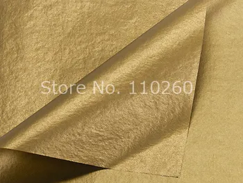 250pcs Kovové Zlato, Baliaci Papier, Kovové Zlato hodvábny Papier pre Darčekové Balenie