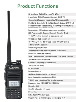 Bao feng walkie talkie dlhý rad UV 13 amatérske rádio obojsmerné vysielačky ziskové rádio silný Push-button telefón pre lov