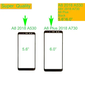 Náhradná Pre Samsung Galaxy A8 Plus 2018 A530 A730 Dotykový Panel Predný Vonkajšie Sklo LCD Objektív S OCA Lepidlo