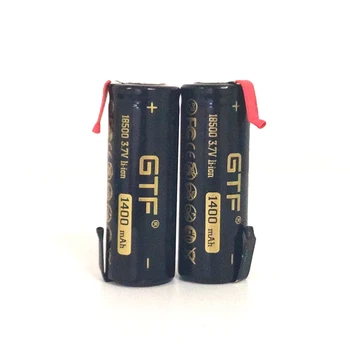 GTF 3,7 V 18500 1400mAh skutočná kapacita Li-Ion Nabíjateľná Batéria pre Baterku hračka elektronický výrobok s DIY Nikel