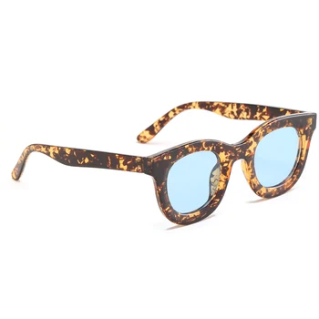 Peekaboo mužov námestie slnečné okuliare ženy vintage leopard modrá okrúhle slnečné okuliare uv400 ženské príslušenstvo horúce módne štýl 2022