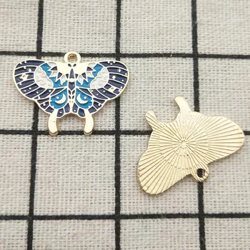 10pcs 20x28mm smalt motýľ kúzlo pre šperky, takže sa mu náušnice prívesok náramok kúzlo náhrdelník charms diy hľadanie