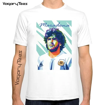 Móda Klasický O-Krku Nové T-shirt diego maradona biela 10 t tričko pre argentína fanúšikov Pamätník lete krátky rukáv topy