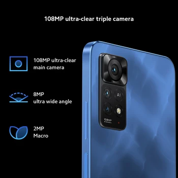 Globálne ROM Xiao Redmi Poznámka 11 E Pro 5G Chytrý Telefón 128 GB/256 GB 11E 108MP Fotoaparát Snapdragon 695 NFC 120Hz AMOLED 67W Poplatok