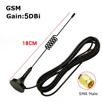 GSM Anténa Vonkajšie Router 700-2700MHz 10dbi High Gain SMA Samec Konektor 2G, 3G, 4G Magnetické Bulík Antény, 3 M Kábel RG174