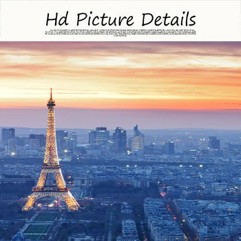Romantický Paríž Veža Architektúry Plátno na Maľovanie Moderné Krajiny Plagáty a Tlač Wall Art Obrázok pre Obývacia Izba Domova