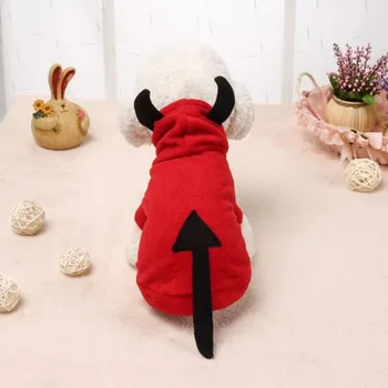 Šteňa Oblečenie Malý Diabol Demon Pet Psov Vrchné Oblečenie Vynikajúce Diabol Pet Kostým Psa Kabát Teplé Jesenné Zimné Oblečenie