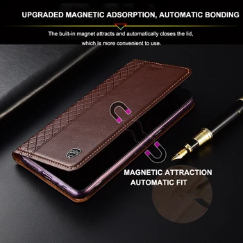 Obchodné Originálne Kožené Puzdro Pre Samsung Galaxy J2 J3 J5 J6 J7 J8 Core Plus Pro Prime 2018 Magnetické Výklopný Kryt Telefónu Prípadoch
